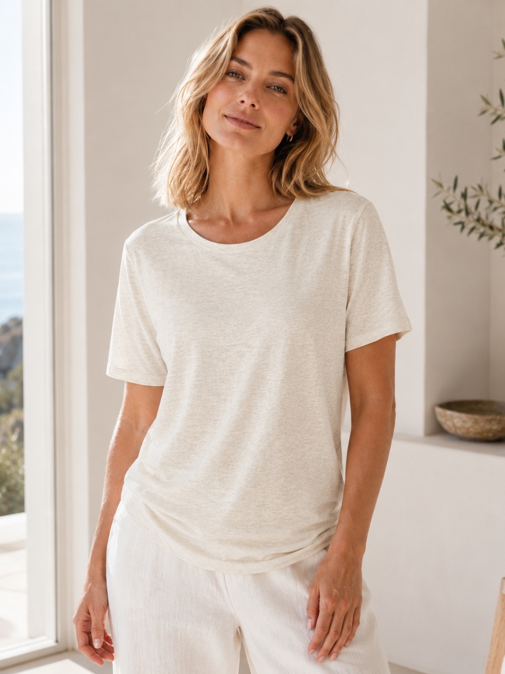 Marc O’Polo Denim AUS Soft Basic T-Shirt Slub Knit